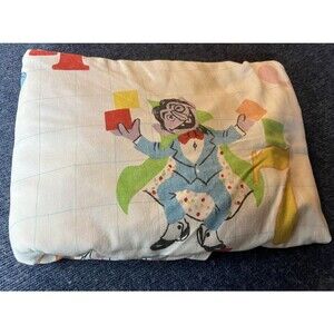 VINTAGE Sesame Street Numbers Count Oscar  Fitted Sheet Twin Cute Bright